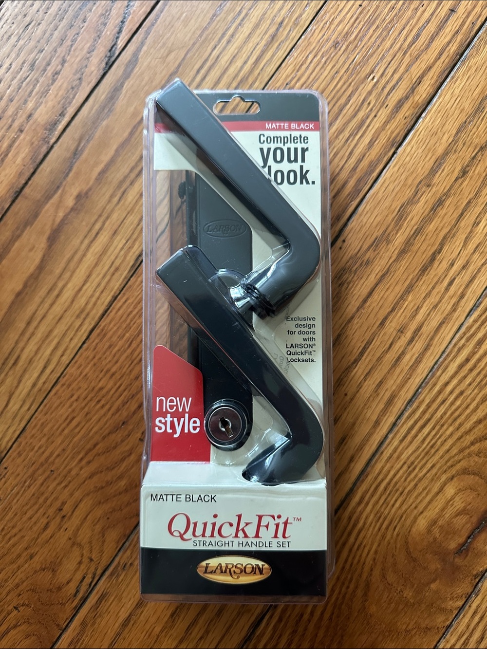Larson QuickFit Matte Black Straight Handle Set